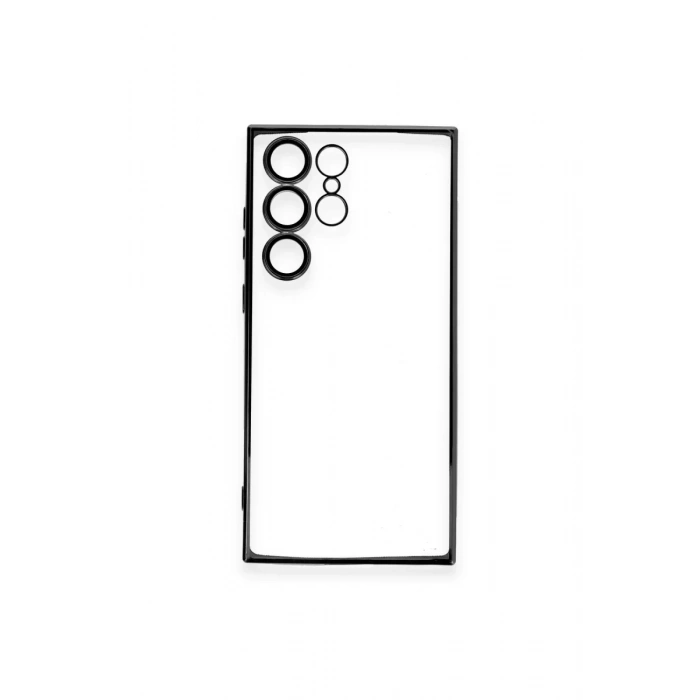 Samsung Galaxy S23 Ultra Kılıf Lensli Silikon - Siyah
