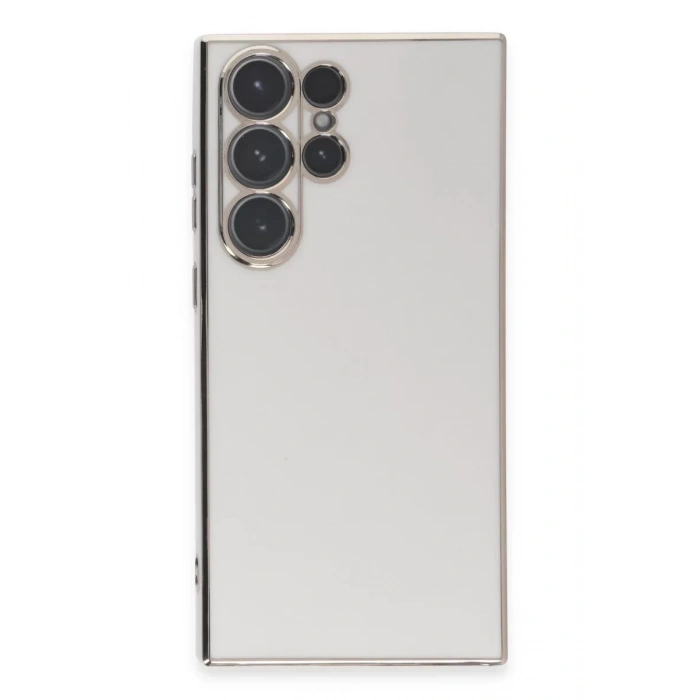 Samsung Galaxy S23 Ultra Kılıf Volet Silikon - Beyaz