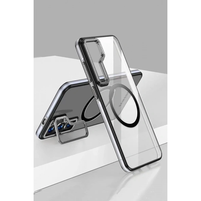 Samsung Galaxy S24 Crystal Magsafe Kapak - Siyah