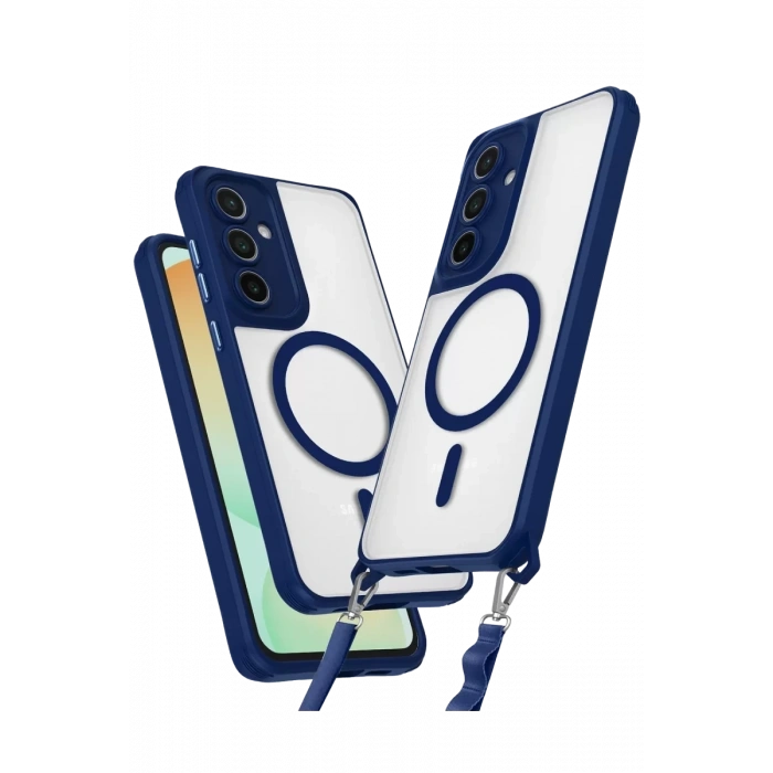 Samsung Galaxy S24 FE Kılıf Enka Magsafe Silikon Kılıf - Lacivert