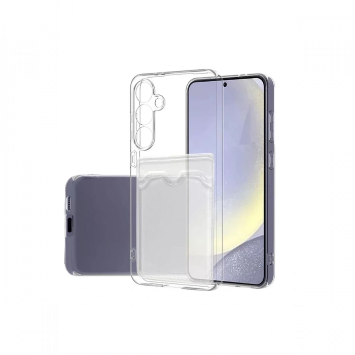 Samsung Galaxy S24 FE Kılıf Kart Şeffaf Silikon - Şeffaf