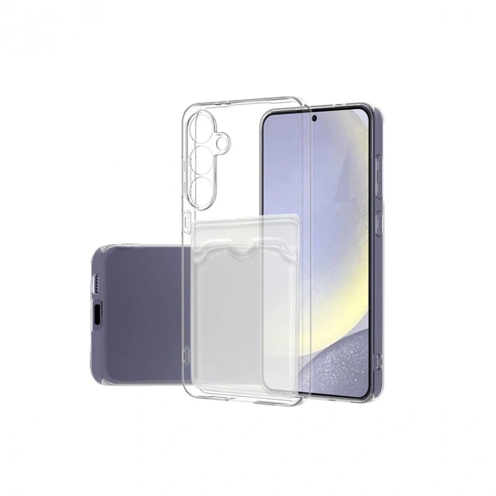 Samsung Galaxy S24 FE Kılıf Kart Şeffaf Silikon - Şeffaf