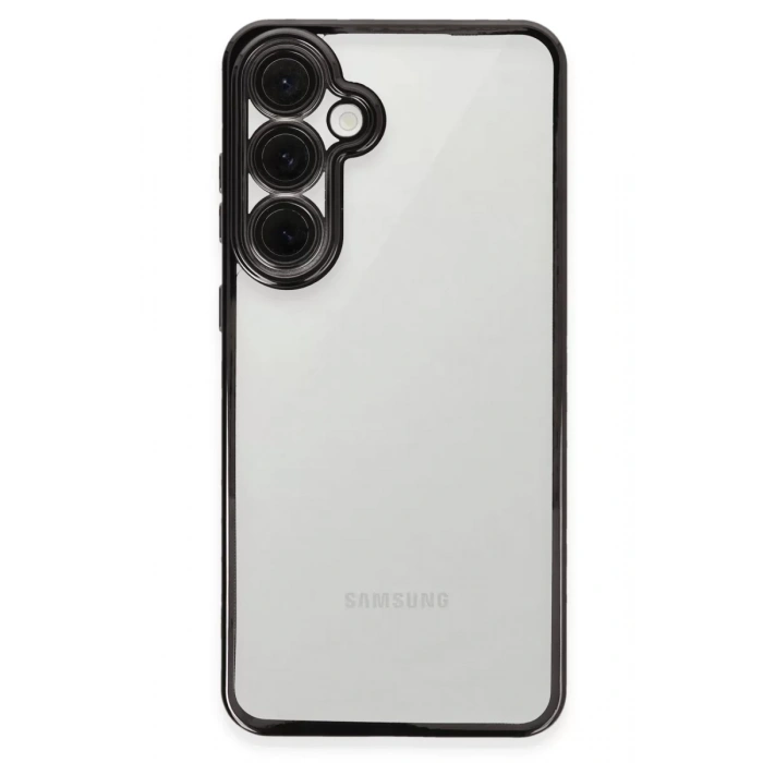 Samsung Galaxy S24 FE Kılıf Lensli Silikon - Siyah