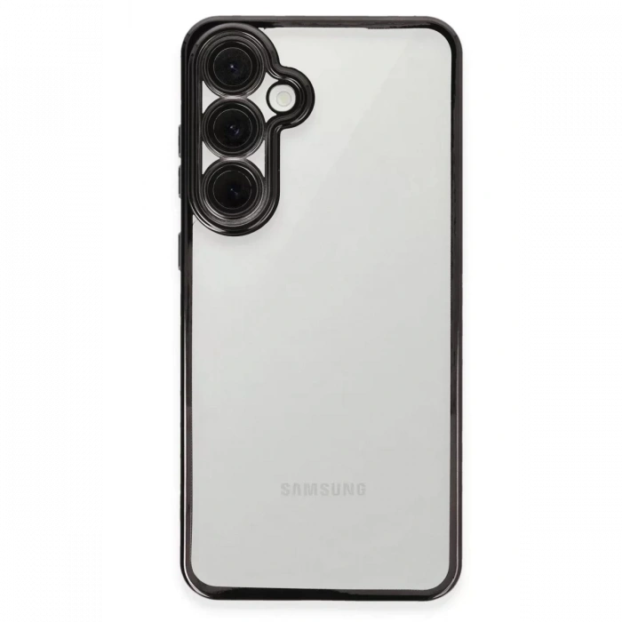 Samsung Galaxy S24 FE Kılıf Lensli Silikon - Siyah