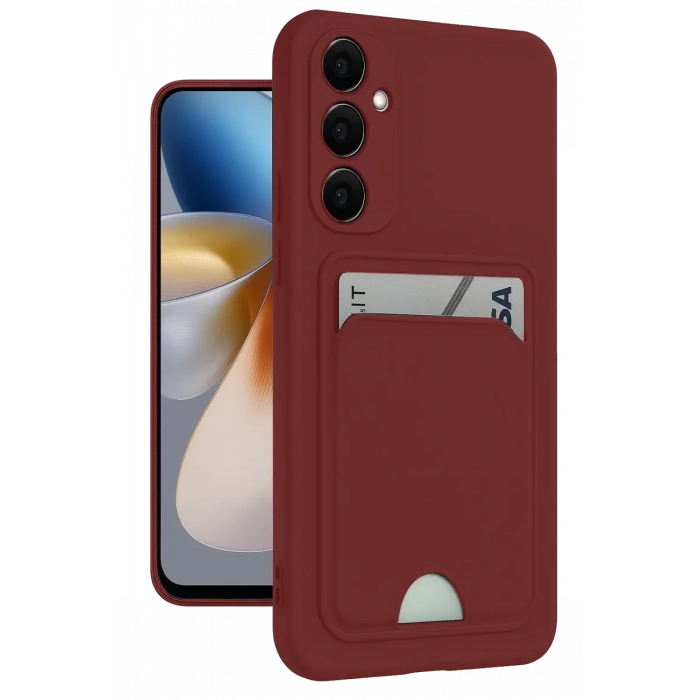 Samsung Galaxy S24 Plus Kelvin Kartvizitli Silikon - Bordo