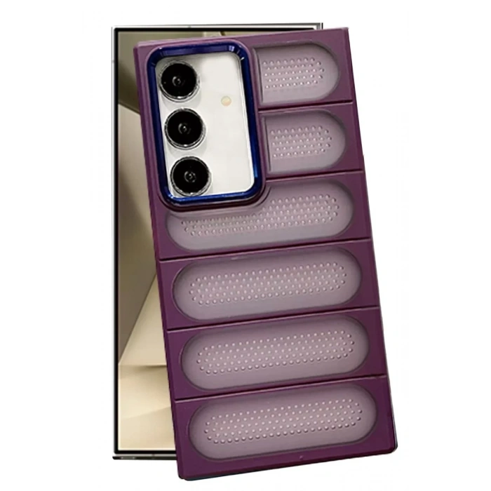 Samsung Galaxy S24 Plus Kılıf Airmax Silikon Kapak - Derin Mor