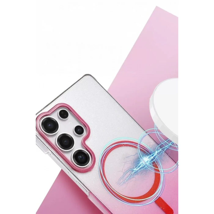 Samsung Galaxy S24 Ultra Glossy Magsafe Kapak - Mor