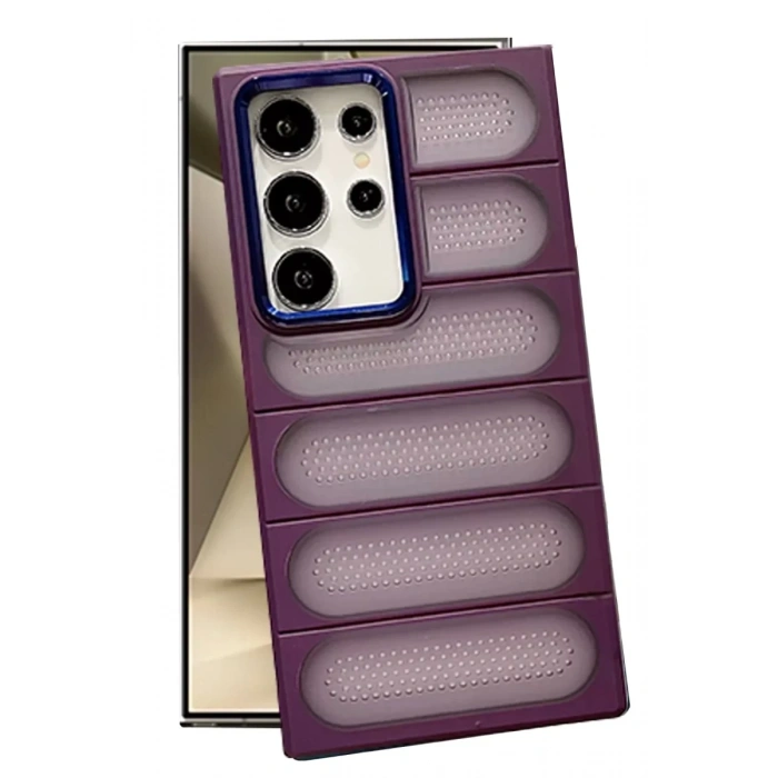 Samsung Galaxy S24 Ultra Kılıf Airmax Silikon Kapak - Derin Mor