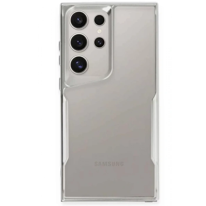 Samsung Galaxy S24 Ultra Kılıf Boyi Silikon Kapak - Gümüş