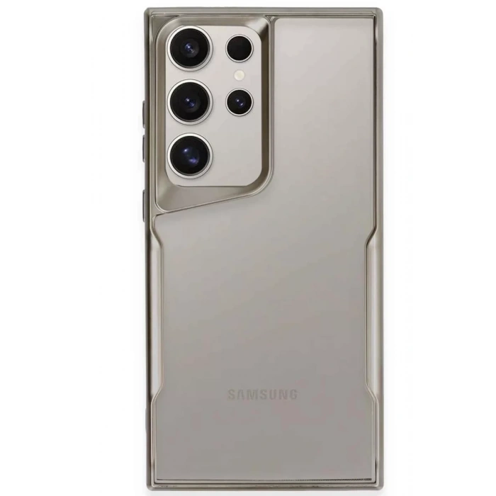 Samsung Galaxy S24 Ultra Kılıf Boyi Silikon Kapak - Titan Gri