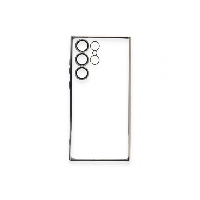 Samsung Galaxy S24 Ultra Kılıf Lensli Silikon - Gümüş
