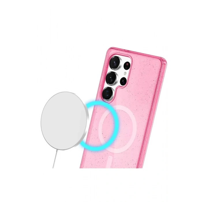 Samsung Galaxy S24 Ultra Kılıf Star Magsafe Kapak - Pembe