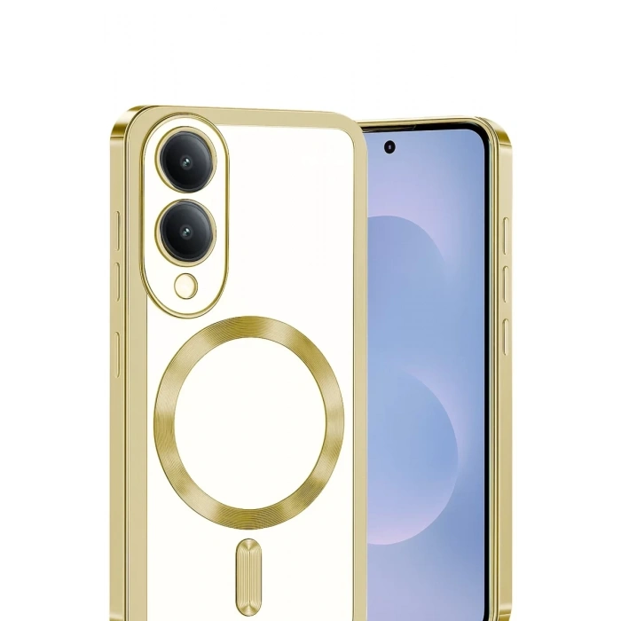 Samsung Galaxy S25 Edge Kross Magneticsafe Kapak - Gold