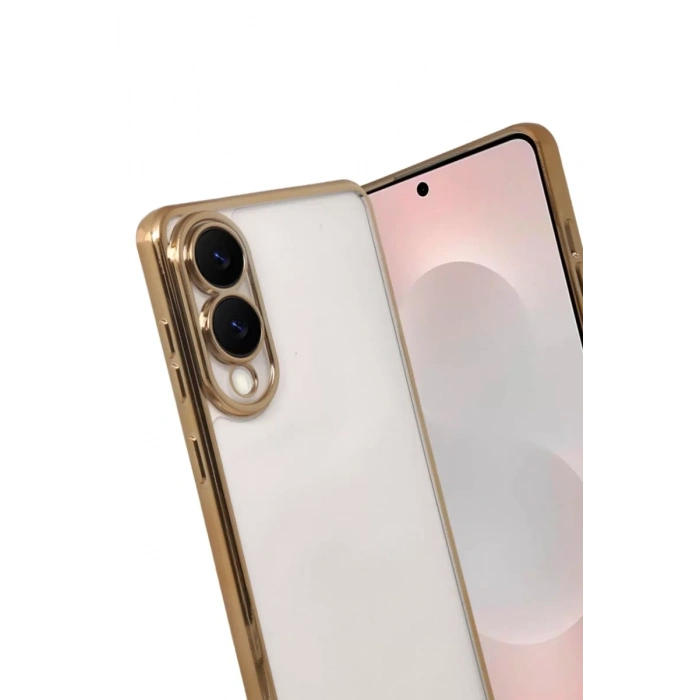 Samsung Galaxy S25 Edge Lensli Silikon - Gold
