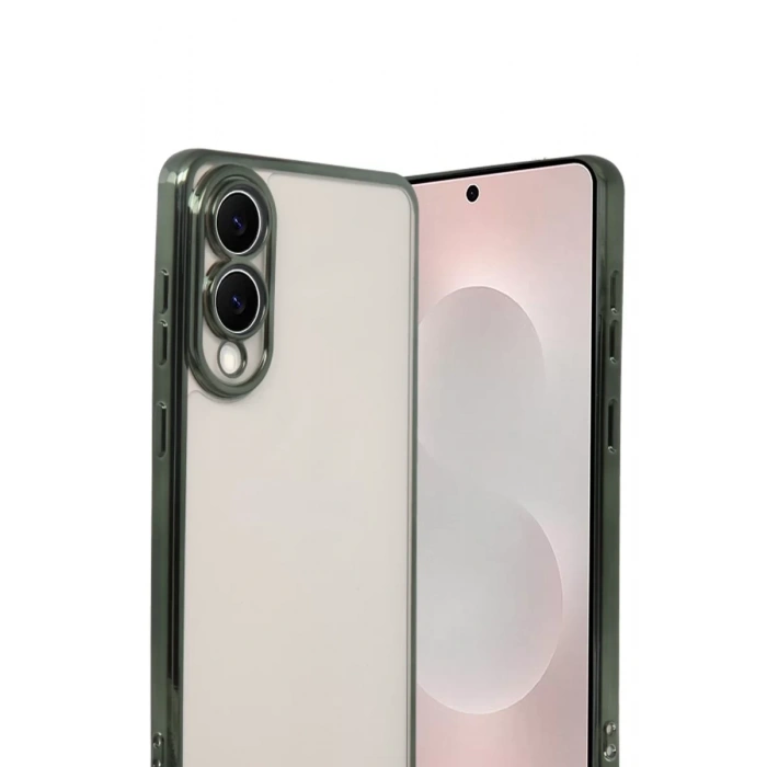 Samsung Galaxy S25 Edge Lensli Silikon - Yeşil
