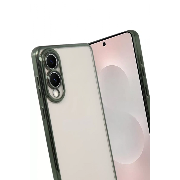 Samsung Galaxy S25 Edge Lensli Silikon - Yeşil