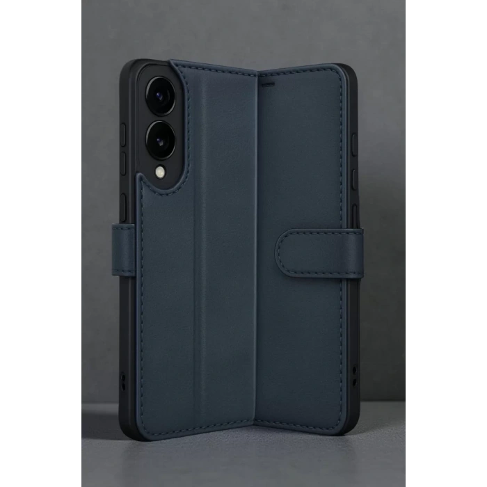 Samsung Galaxy S25 Edge Trend S Plus Kapaklı Kılıf - Lacivert