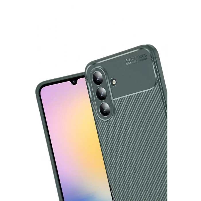 Samsung Galaxy S25 FE Auto Focus Karbon Kapak - Koyu Yeşil