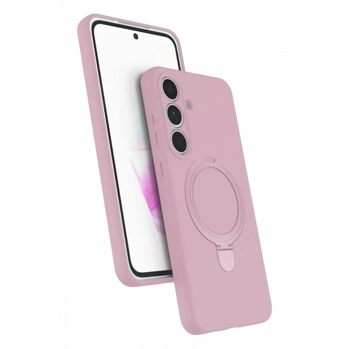Samsung Galaxy S25 FE Regal Magsafe Standlı Kapak - Açık Pembe