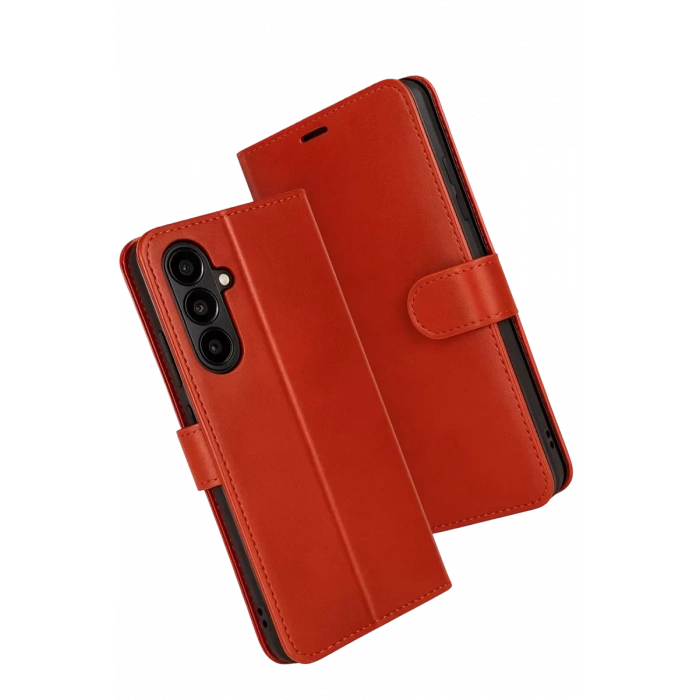 Samsung Galaxy S25 FE Trend S Plus Kapaklı Kılıf - Kırmızı