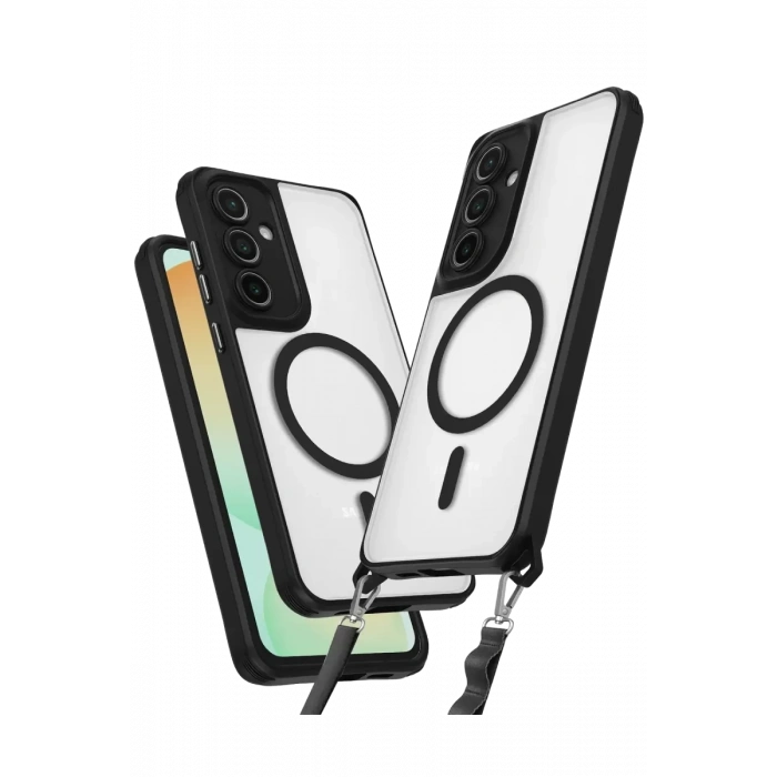 Samsung Galaxy S25 Plus Kılıf Enka Magsafe Silikon Kılıf - Siyah