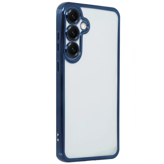 Samsung Galaxy S25 Plus Kılıf Lensli Silikon - Lacivert