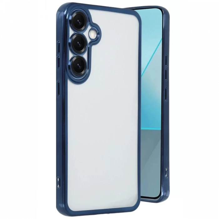 Samsung Galaxy S25 Plus Kılıf Lensli Silikon - Lacivert