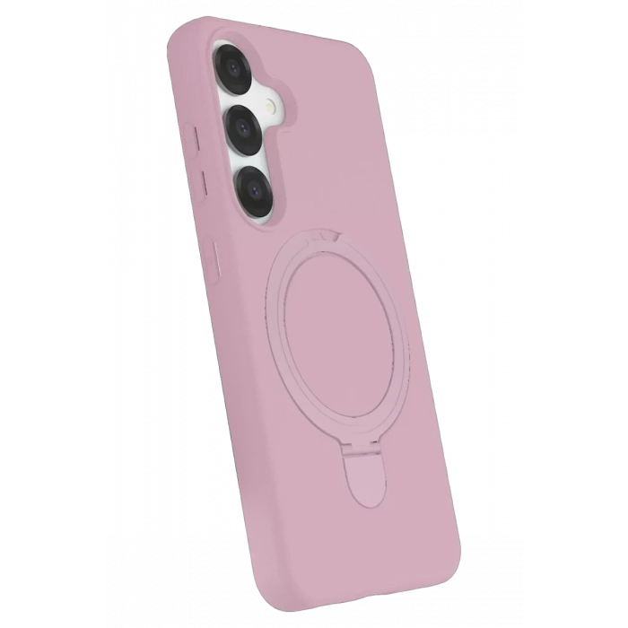 Samsung Galaxy S25 Regal Magsafe Standlı Kapak - Açık Pembe