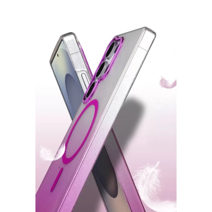 Samsung Galaxy S25 Ultra Glossy Magsafe Kapak - Çöl Titanyum