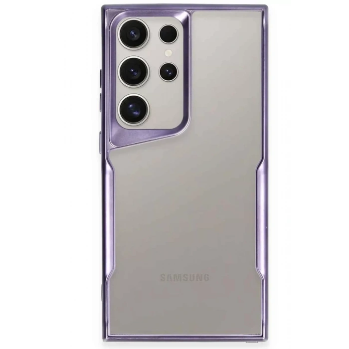 Samsung Galaxy S25 Ultra Kılıf Boyi Silikon Kapak - Derin Mor