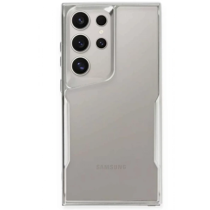 Samsung Galaxy S25 Ultra Kılıf Boyi Silikon Kapak - Gümüş
