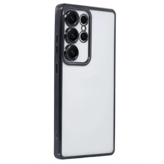 Samsung Galaxy S25 Ultra Kılıf Lensli Silikon - Siyah