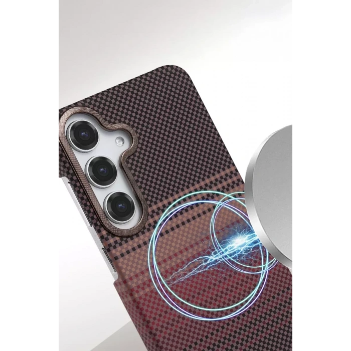 Samsung Galaxy S25 Vega Magsafe Kapak - Kırmızı