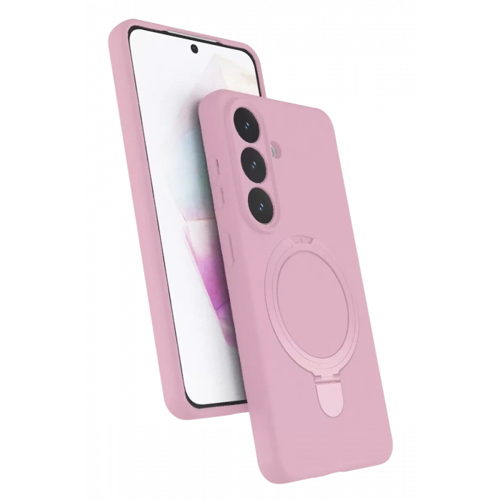 Samsung Galaxy S26 Regal Magsafe Standlı Kapak - Açık Pembe