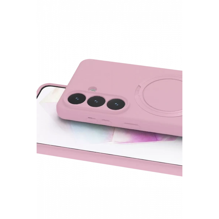 Samsung Galaxy S26 Regal Magsafe Standlı Kapak - Açık Pembe