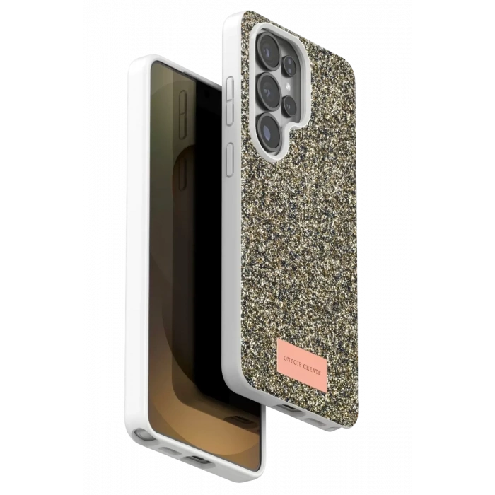 Samsung Galaxy S26 Ultra Bright Simli Kapak - Gold
