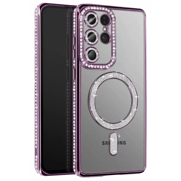 Samsung Galaxy S26 Ultra Joke Simli Magneticsafe Kılıf - Derin Mor