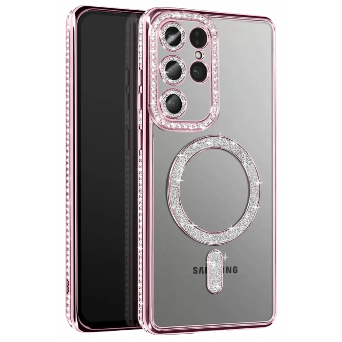 Samsung Galaxy S26 Ultra Joke Simli Magneticsafe Kılıf - Pembe