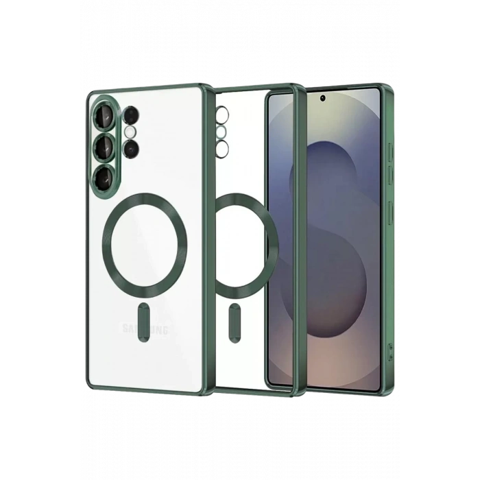 Samsung Galaxy S26 Ultra Kross Magneticsafe Kapak - Koyu Yeşil