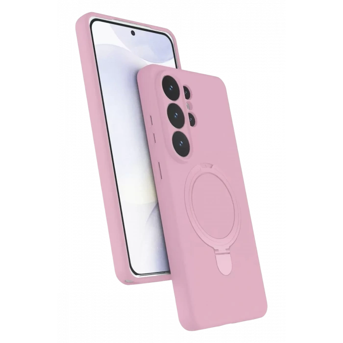 Samsung Galaxy S26 Ultra Regal Magsafe Standlı Kapak - Açık Pembe