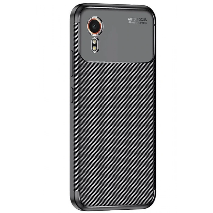 Samsung Galaxy XCover 7 Kılıf Auto Focus Karbon Kapak - Siyah