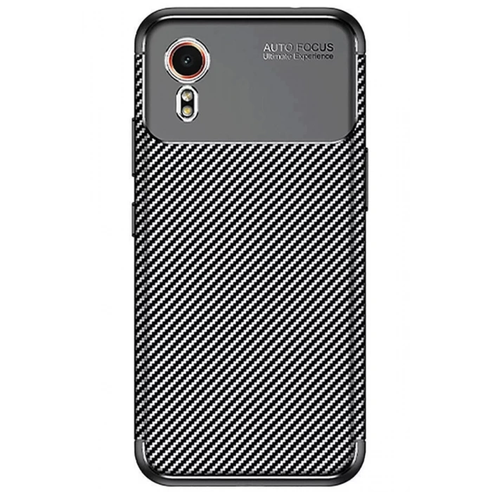 Samsung Galaxy XCover 7 Kılıf Auto Focus Karbon Kapak - Siyah