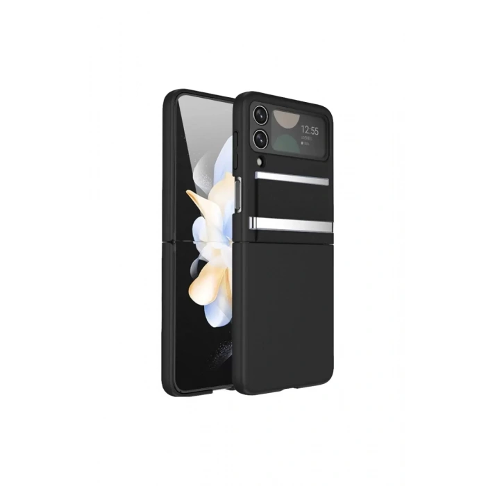 Samsung Galaxy Z Flip 3 Kılıf Belt Flip Kapak - Siyah