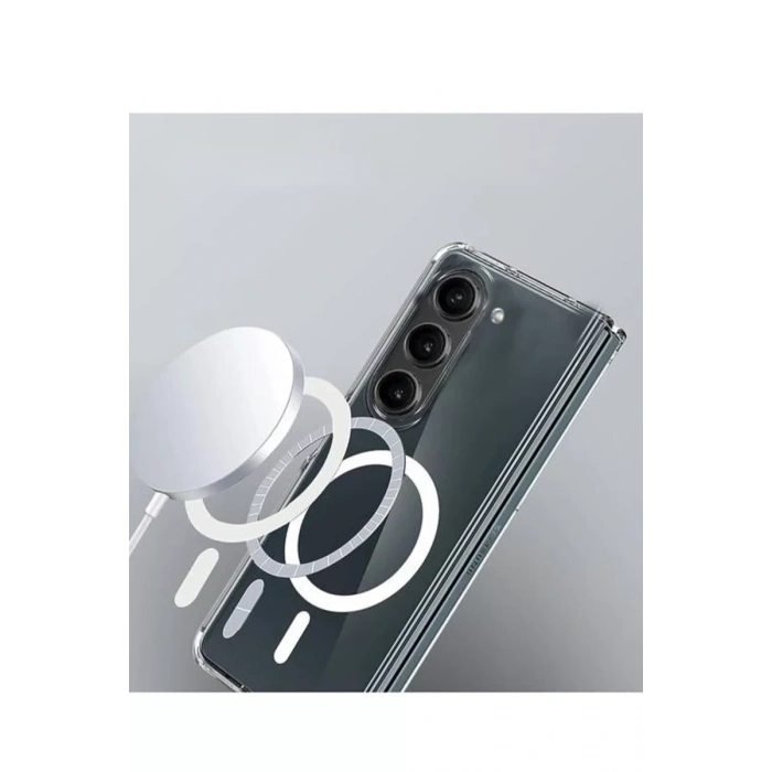 Samsung Galaxy Z Fold 6 Kılıf Magneticsafe Şeffaf Silikon - Şeffaf