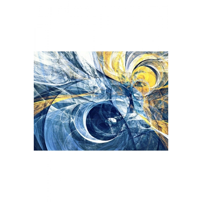 Sarı Lacivert Gece Canvas Tablo (50x70)