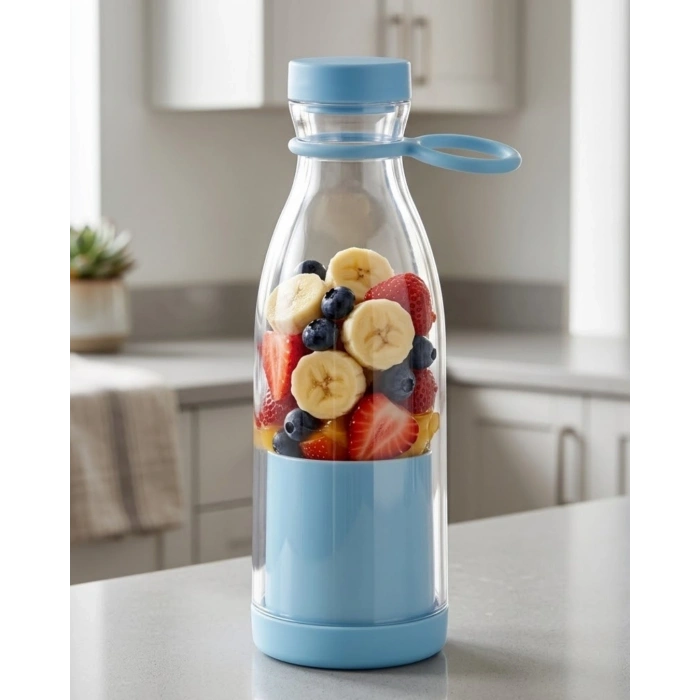 Şarjlı Taşınabilir Blender 380 ml USB Kablosuz Smoothie ve Meyve Karıştırıcı