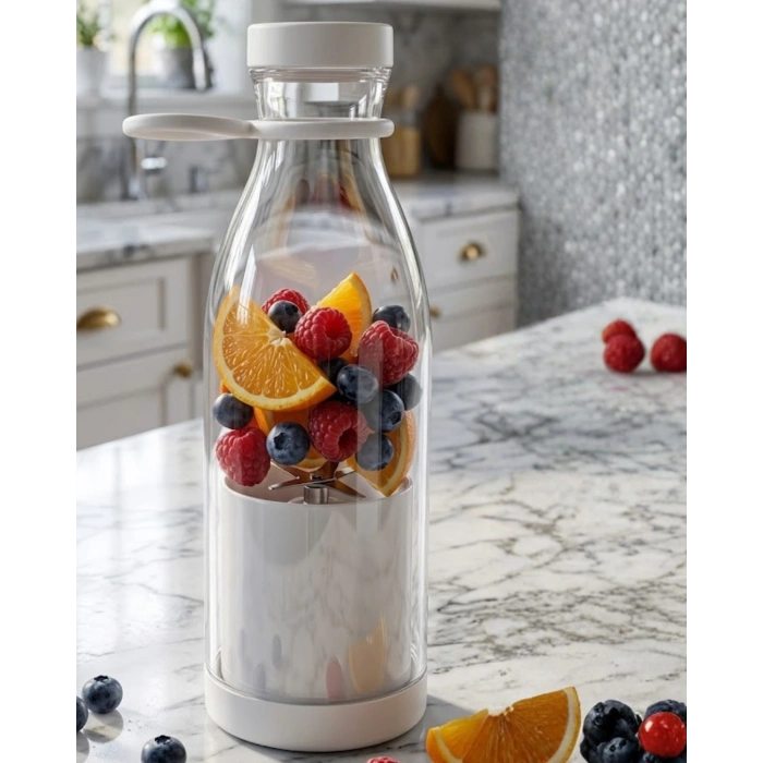Şarjlı Taşınabilir Blender 380 ml USB Kablosuz Smoothie ve Meyve Karıştırıcı