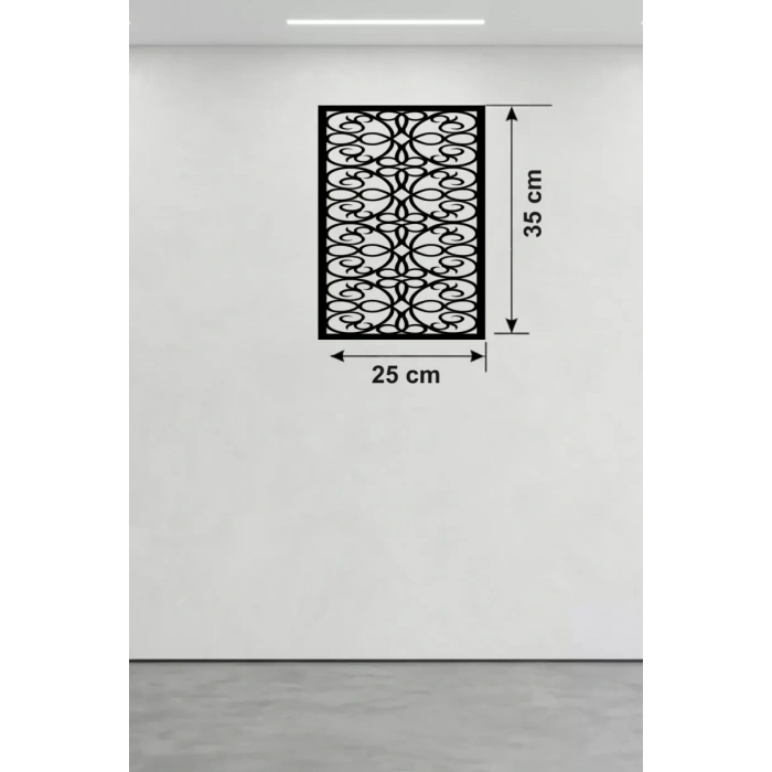 Sarmaşık ve Yaprak Motifli Ahşap Duvar Tablosu - 25x35 cm Lazer Kesim Dekoratif Pano