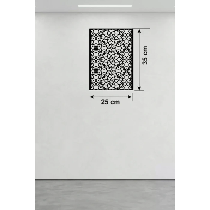 Selçuklu Yıldızı Temalı Ahşap Duvar Tablosu - 25x35 cm Lazer Kesim Dekoratif Pano
