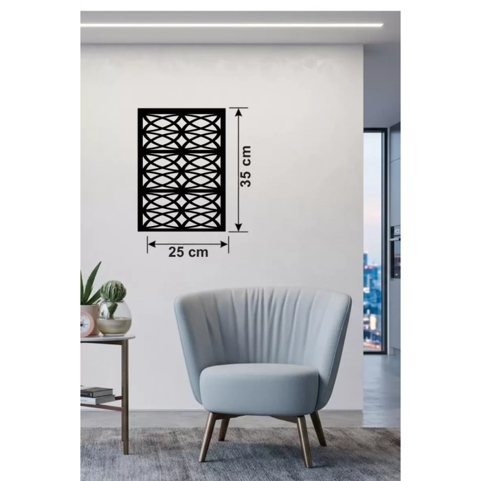 Selçuklu Yıldızı Temalı Ahşap Duvar Tablosu - 25x35 cm Lazer Kesim Dekoratif Pano